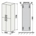 INTEDOOR vysoká koupelnová skříňka 50 cm závěsná wenge NY SV 50 2Z K 55