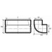 Vzduchotechnika oblouk vertikální 90 st 204 x 60 mm KKPI 20/6