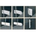 RONAL PUR52 Pur dvoukřídlé dveře pro pětiúhelník, <2m, chrom/Cristal perly PUR52SM21044