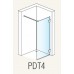 RONAL PDT4 Pur samostatná stěna L-kování, 30-100cm, vpravo, chrom/linie PDT4DSM11051