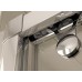 RONAL PLS4 Pur Light S posuvné dveře + 2stěny, 160-200cm, aluchrom/sklo černé PLS4SM45055