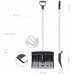 PROSPERPLAST PRACTIC ECO Lopata na sníh 1135mm, černá mat ILT37
