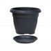 PROSPERPLAST TERRA miska pod květináč 33 cm, grafitová POD33