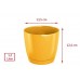 Květináč s miskou COUBI 13,5 cm, 1,2l, oranžová-lesk DUOP135