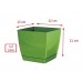Prosperplast COUBI SQUARE P Květináč s miskou 12 cm, 1,2l, grafit DUKP120