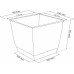 Prosperplast RATOLLA SQUARE Květináč s miskou 14cm, 1,5l, bílá DRLK145