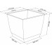 Prosperplast RATOLLA SQUARE Květináč s miskou 22cm, 6l, mocca DRLK220
