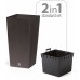 Prosperplast RATO SQUARE květináč 26 cm, 27l, antracit DRTS265