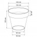 Květináč CUBE SHINE 14 cm, 1,2l, antracit DCUB140S