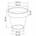 Květináč CUBE SHINE 20 cm, 3,5l, černá DCUB200S