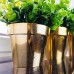 Květináč CUBE CHROME GOLD 11 cm, 0,6l, zlatá struktura DGC110GF