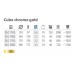 Květináč CUBE CHROME GOLD 11 cm, 0,6l, zlatá struktura DGC110GF
