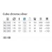 Květináč CUBE CHROME SILVER 11 cm, 0,6l, stříbrná DGC110S