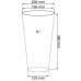 Květináč TUBUS SLIM 20 cm, 4/8l, mocca DTUS200