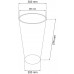 Prosperplast TUBUS SLIM BETON Effect Květináč s vkladem 30cm, 27l, antracit DTUS300E