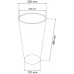 Prosperplast TUBUS SLIM BETON Effect Květináč s vkladem 25cm, 15,5l, antracit DTUS250E