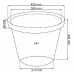 Květináč VERA 40cm, 24l, antracit DOV40