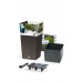 Květináč RATO SQUARE SET 22 cm samozavl. 8/16,3l, ratan antracit DRTS225S