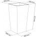 PROSPERPLAST URBI SQUARE Květináč 21/49l, bordo DURS325