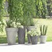 Prosperplast TUBUS SLIM BETON EFFECT Květináč s vkladem 20cm, krém DTUS200E