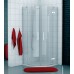 RONAL PU4 Pur čtvrtkruh s dvoukřídl dveřmi L-kov, rad50, SM1,chrom/Cristal perly PU450SM11044
