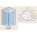 RONAL PU4P Pur čtvrtkruh s dvoukřídlými dveřmi, rad55, 100cm, chrom/Cristal perly PU4P551001044