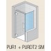 RONAL PURDT2 Pur boční stěna s L-kováním, 300-1000x <2000mm, chrom/mastercarré PURDT2SM21030