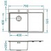 ALVEUS PURE 40 L kuchyňský dřez nerez, 790 x 525 mm, levý 1103610