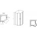 RAVAK CHROME CSKK4-80 čtvrtkruhový sprchový kout, white+transparent 3Q140100Z1