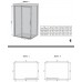 RAVAK MATRIX MSDPS-100/100 L Sprchové dveře s pevnou stěnou, satin+Transparent 0WLAAU00Z1