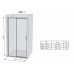 RAVAK MATRIX MSD2-110 L Sprchové dveře dvoudílné white+Transparent 0WLD0100Z1