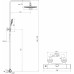 RAVAK 10° FREE BLACK TD F 091.20 Sprchový sloup s termostat. baterií a setem X070160
