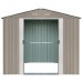 Riwall RMSA 6x8 Brown - zahradní domek kovový 2,4 x 1,7 m SD-X0608-H170C-B