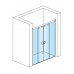RONAL PLS4 Pur Light S posuvné dveře + 2stěny, 120-160cm, bílá/sklo Cristal perly PLS4SM20444