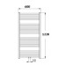 KORADO KORALUX LINEAR Comfort Koupelnový radiátor KLTM 1220.600 gold
