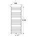 KORADO KORALUX LINEAR Comfort Koupelnový radiátor KLTM 1500.600 manhattan