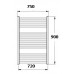 KORADO KORALUX LINEAR Comfort Koupelnový radiátor KLT 900.750 Black RAL9005 KLT09000750-39