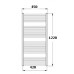 KORADO KORALUX LINEAR Classic Koupelnový radiátor KLC 1220.450 white RAL 9010