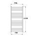 KORADO KORALUX LINEAR Comfort Koupelnový radiátor KLT 1220.750 white RAL 9016 KLT12200750-10