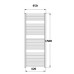 KORADO KORALUX LINEAR Classic Koupelnový radiátor KLC 1500.450 white RAL 9010