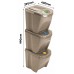Prosperplast SORTIBOX ECO WOOD Sada 3 odpadkových košů 3x25l, naturo IKWB25S3W