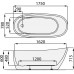 Santech Vana AXEL 1750 x 780 mm, bílé provedení