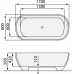 Santech Vana CINDY 1700 x 800 mm