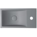CREST R Betonové umyvadlo včetně výpusti, 40x22cm, pravé, šedá AR412