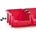 Prosperplast BINEER SHORT SET Plastové úložné boxy 8 kusů, 144x118x84mm, červená KBISS15