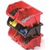 Kistenberg BINEER SHORT SET Plastové úložné boxy 10 kusů, 288x158x187mm, červená KBISS20