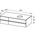 LAUFEN IL BAGNO ALESSI ONE Skříňka pod umyvadlo, 1200 x 500, s výřezem, pro 8.1897.1