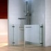 RONAL SLM3 Mobility poloviční rohový vstup, levý, 100cm, aluchrom/Cristal perly SLM3G10005044