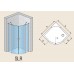 RONAL SLR Swing-Line čtvrtkruh dvoukřídlé dveře, 80-100cm, R55, barva*/Cristal perly SLR55SM1SF44