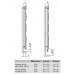 ISAN SPIRA RADIUS chrom designový radiátor 1180/500 DSPR 1180 0500 80